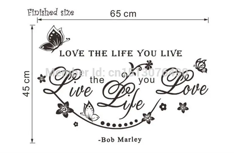 Виниловые настенные наклейки Bob marley вдохновляющие цитаты надпись слова наклейка