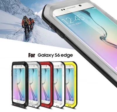 

5pcs DHL Free S6 Edge Case Brand Love Mei Shockproof Dirtproof Waterproof Cover Case For Samsung Galaxy S6 Edge G9250 Phone Case