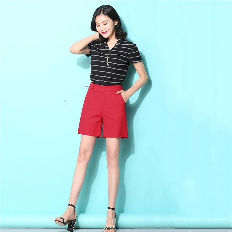 Тонкий сезон: весна–лето Для женщин шорты модные Повседневное Шорты с высокой