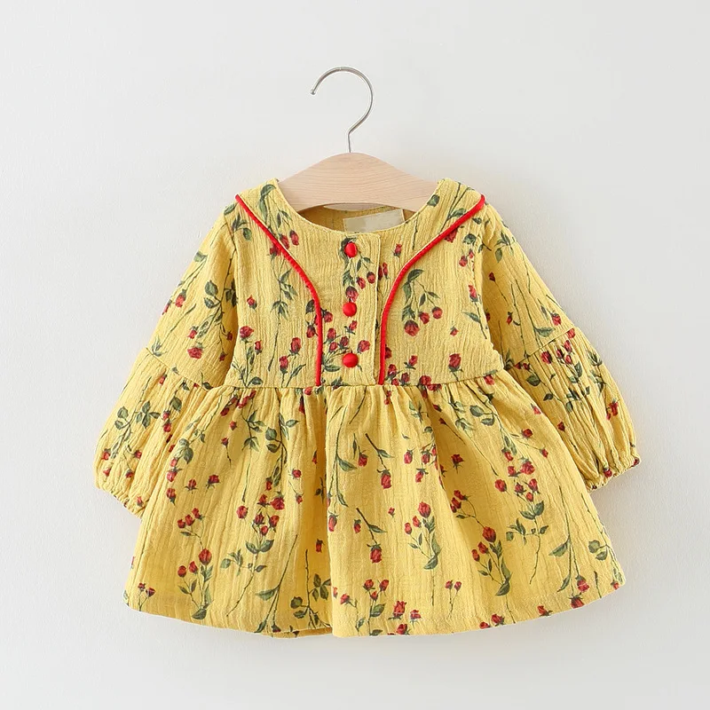 Новинка 2019 осеннее платье для маленьких девочек детское милое Хлопковое с