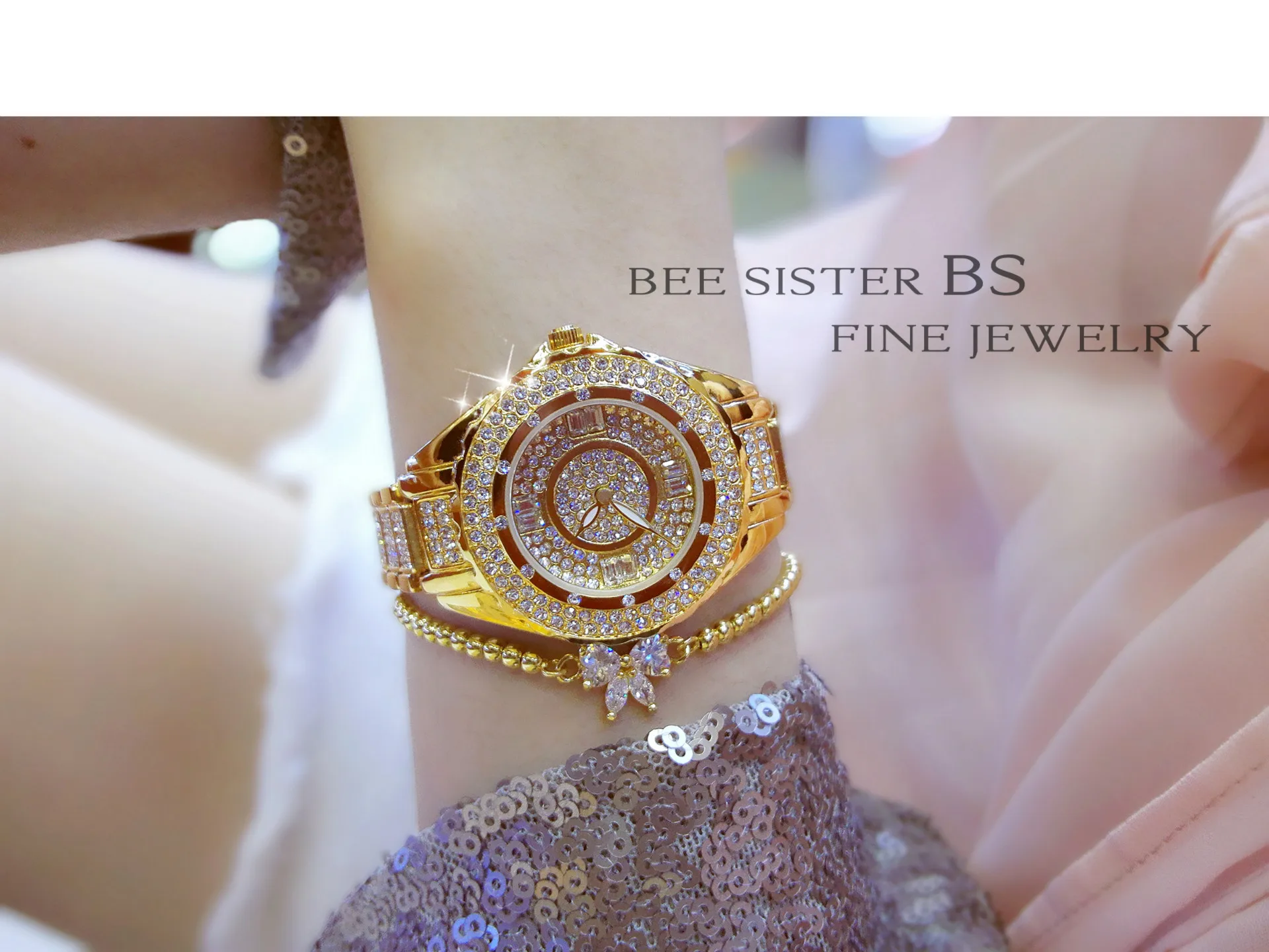Horloge Dames женские часы Лидирующий бренд горячая распродажа Роскошные часы с кристаллами Модные женские кварцевые часы женские наручные часы Reloj