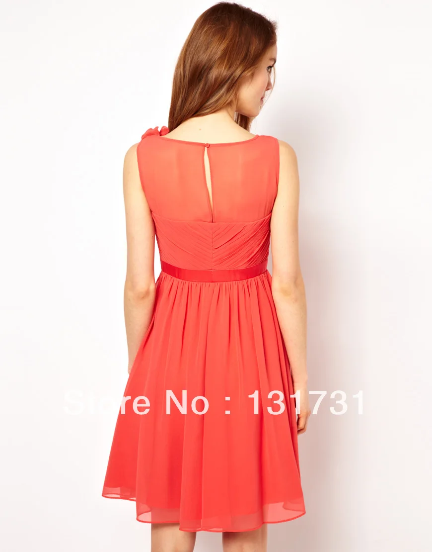 2013 Hot Sale Appliques Chiffon A Line Sweetheart Cap Sleeve Mini Custom Made Dresses | Свадьбы и торжества