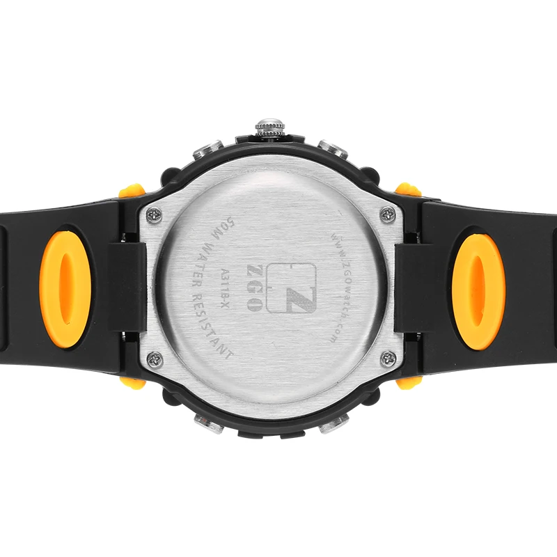 ZGO светодиодный цифровой электронные детские часы Sport Плавание 5Bar