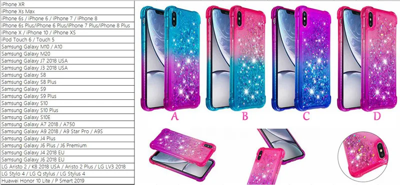 Подвижными блестками Мягкий чехол из ТПУ с принтом &quotдля Galaxy A7 A9 2018 J4 J6 LG Stylo 4 P Smart