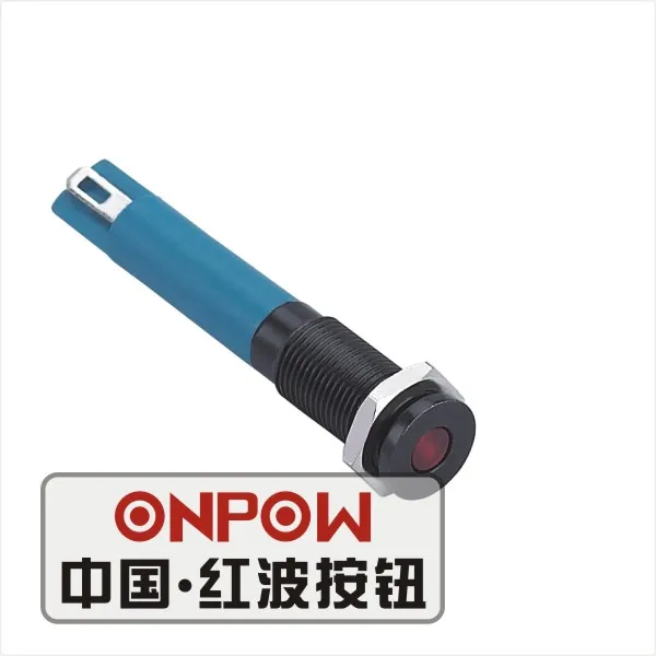 ONPOW 6 мм плоская точечная светодиодсветодиодный черная латунная сигнальная лампа