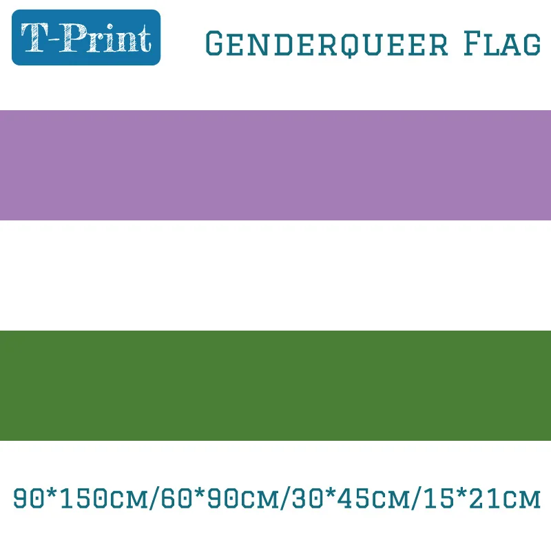 Автомобильный флаг Genderqueer Pride 30*45 см баннеры 3x5 футов 60*90 15*21 90*150 | Дом и сад