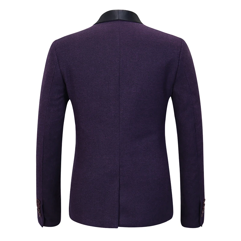 YUNCLOS 2019 Свадебный Мужской костюм пиджак однотонный платок воротник Повседневный