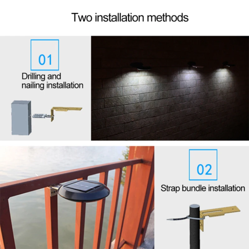 Портативная Мини Солнечная настенная лампа с 9 светодиодами водонепроницаемая