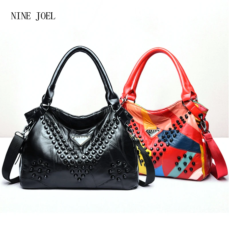 Новые модные заклепки Роскошные Сумки Для женщин дизайнер Повседневное Tote
