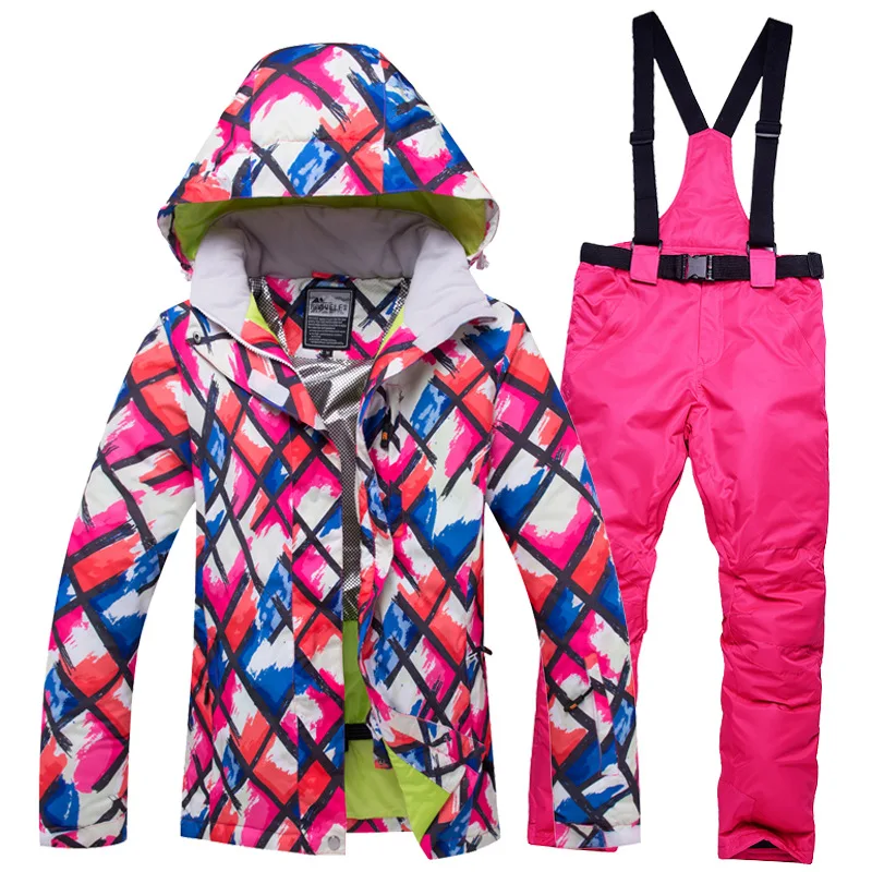 

Новый Популярный лыжный костюм мужской зимний новый открытый ветрозащитный водонепроницаемый термальный Мужской комплект штанов для снег...