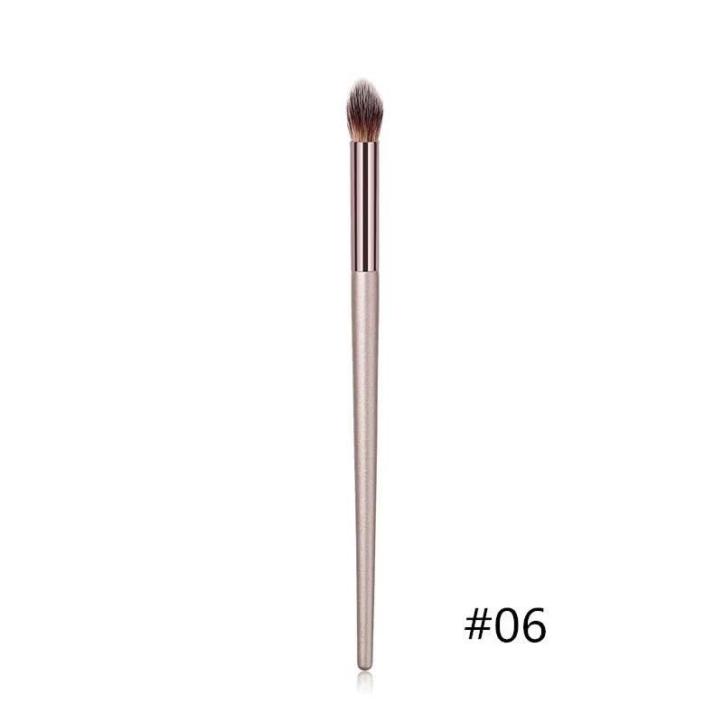 06 Mini Flame Brush 1 шт. кисть для основы, макияж, кофейная ручка, профессиональная пудра для лица, тени для век, румяна, кисть для бровей, губ, Большая мягкая косметическая кисть - Handle Color: 06 Mini Flame Brush