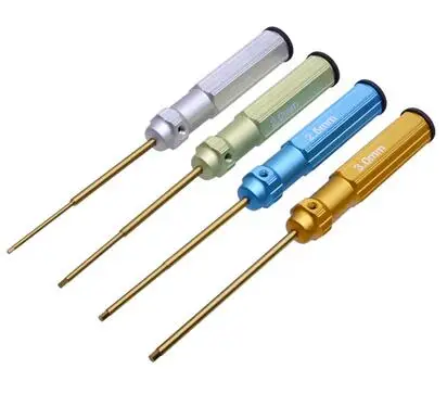 JJ63014 RC инструменты 4 шт. Набор отверток с шестигранной головкой, титановое покрытие, закаленная 1,5 2,0 2,5 3,0 мм отвертка для вертолетных игрушек - Цвет: JJ63014