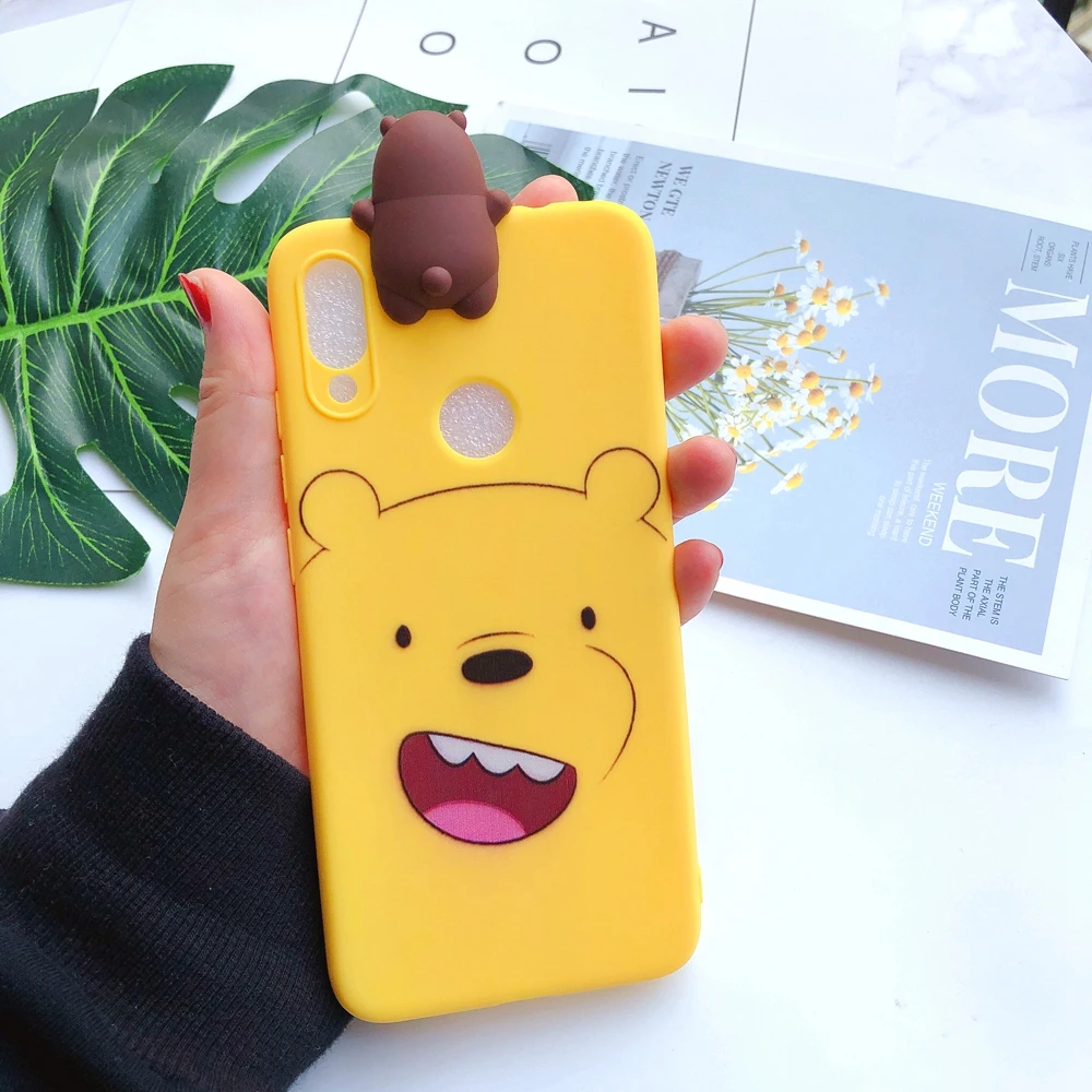 3 Чехол Red mi 7 Funda Xiao mi Red mi Note 6 7 Pro Чехол Red mi GO 3D Kawaii Bear силиконовый чехол для etui Xiaomi mi A2 Lite чехол для телефона - Цвет: 3