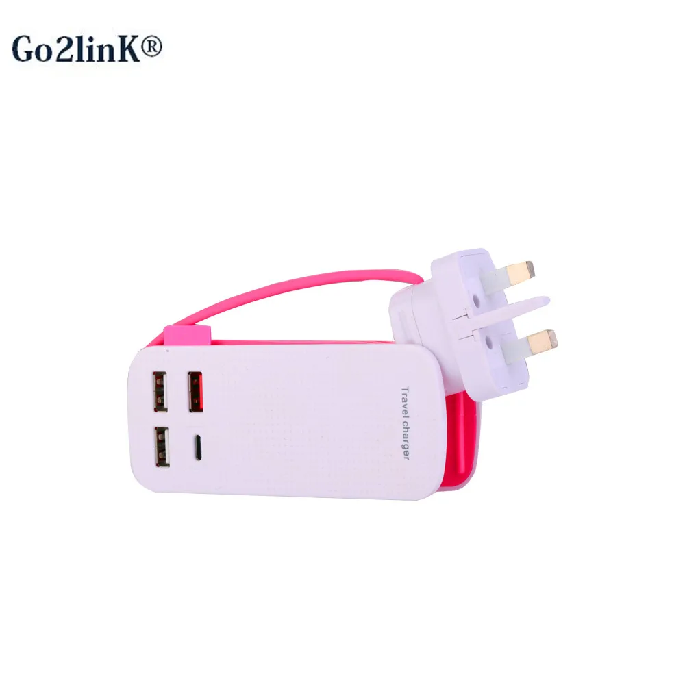 Быстрая зарядка QC 3 0 USB настенное Зарядное устройство 50 Вт 4 Порты usb хаб станция
