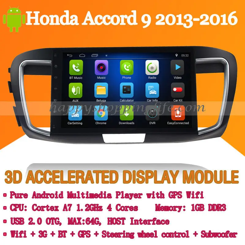 10 1 &quotAndroid 7 автомобильный мультимедийный плеер для Honda Accord 9 2013-2016 DVD Авто Радио