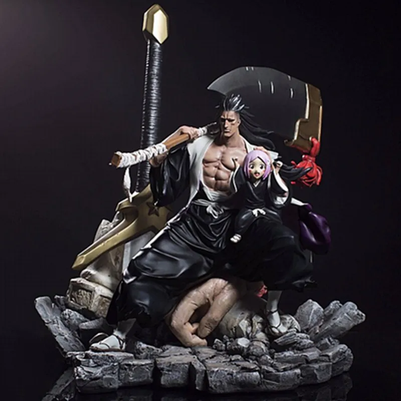 Аниме BLEACH Kenpachi Zaraki Kusajishi Yachiru 1/5 сцены смолы статуя фигурка Коллекция Модель игрушки X535