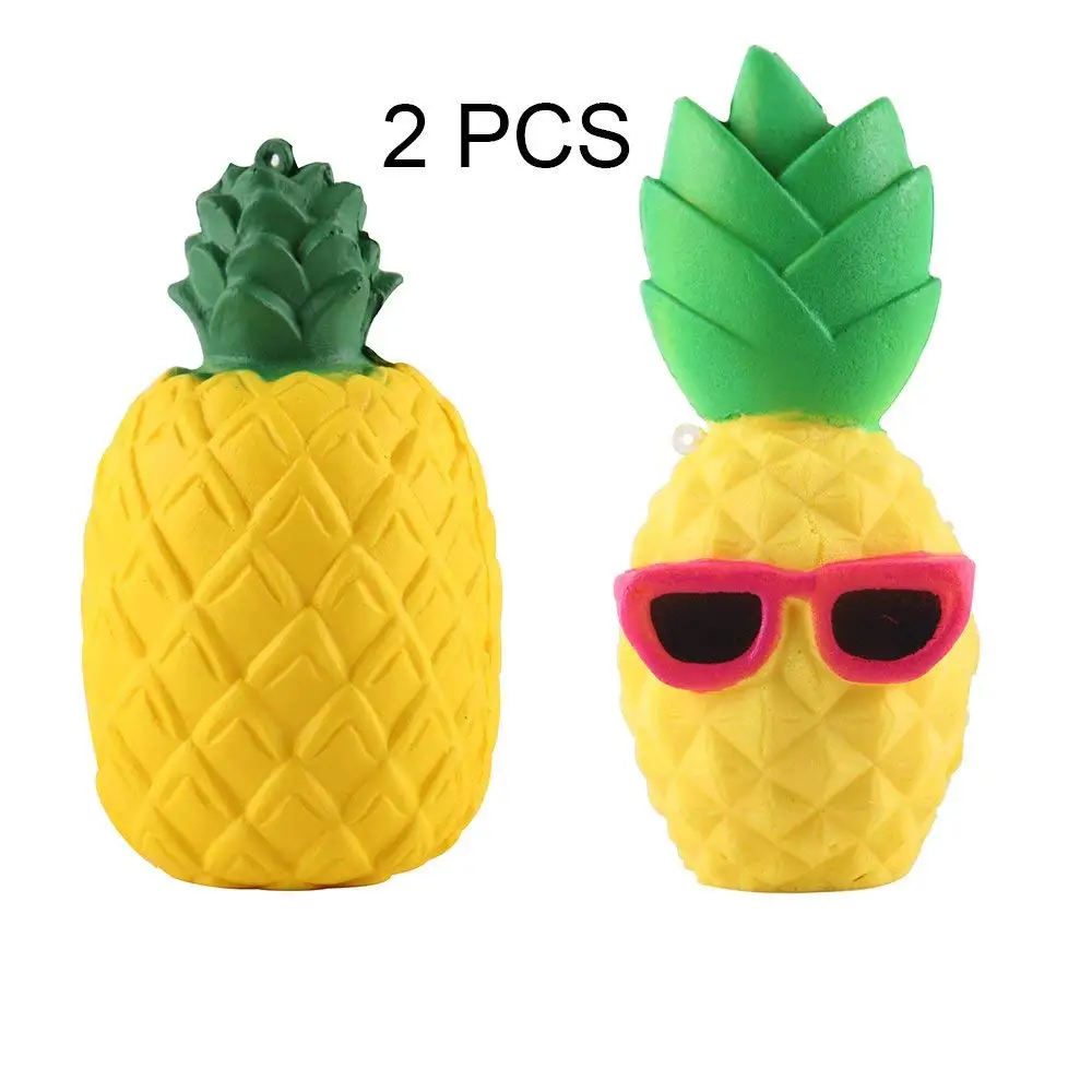 

2 PCS/Set Squishies Pineapple Slow Rising Kawaii Jumbo Scented Relieves Stress Toy for Children Adults Anxiety Attention