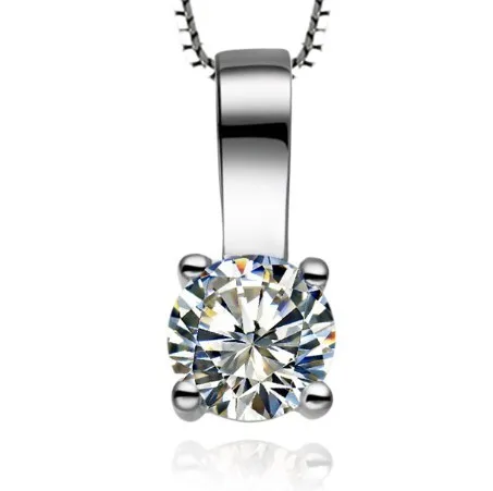 

Wholesale Pendant Jewelry Plated 18K Gold Pendant 1CT SONA Simulate Diamond Pendant Silver Sterling Silver Necklace 925 18inches