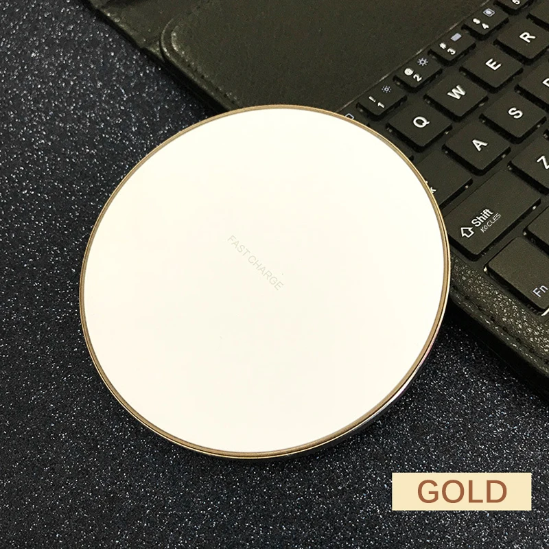 Беспроводное зарядное устройство Qi для iPhone 8 X XR XS Max QC3.0 10 Вт быстрая Беспроводная зарядка для samsung S10 S9/8 Note 8/9 светодиодный USB зарядное устройство