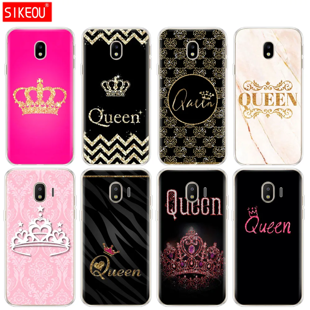 Силиконовый чехол SIKEOU Queen and king crown для Samsung Galaxy J3 J5 J7 2017 J330 J530 J730 PRO j2 2018|Бамперы| |
