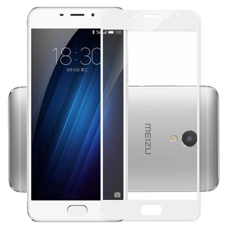 9H 2.5D HD цветное закаленное стекло для Meizu M3E защита экрана полное покрытие Передняя