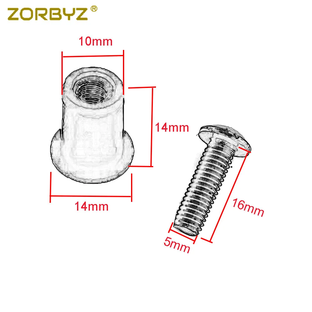 ZORBYZ 50 шт. мотоциклы синие M5 ветровое стекло винты для ветрового стекла комплект
