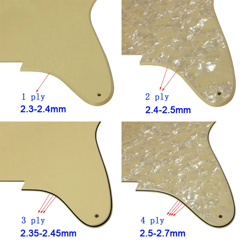 Pleroo гитарные аксессуары накладки и 13 винтов для MIJ Jazzmaster гитары с PAF Humbuckers и без верхней кнопки управления