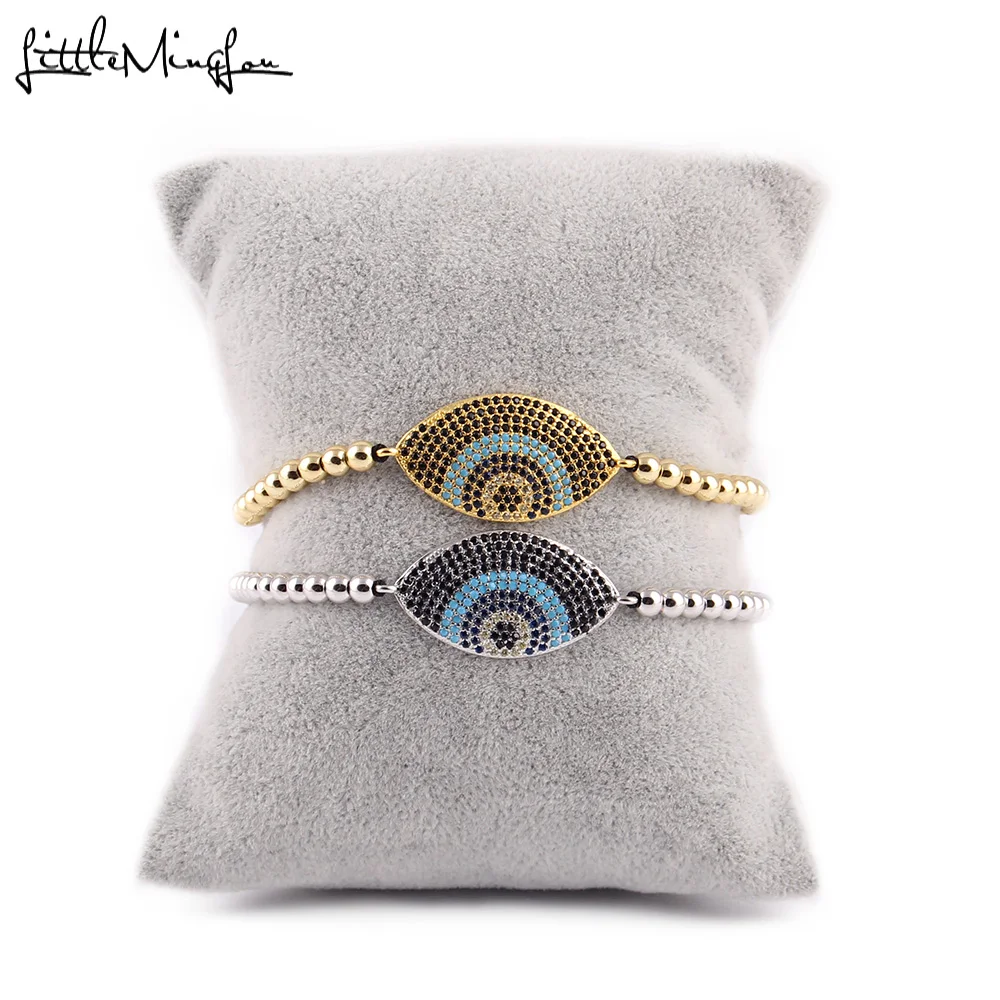 Роскошный женский браслет с круглыми бусинами 4 мм | Украшения и аксессуары