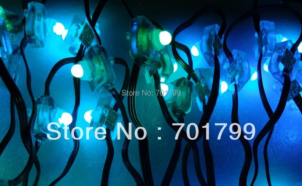 100pcs DC12V input WS2811 LED pixel light with all black wire IP68 ratedwith epoxy resin filled | Лампы и освещение