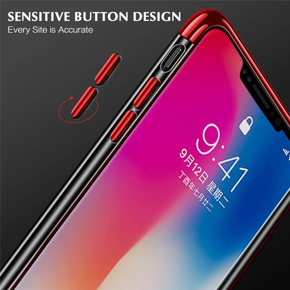 Jetjoy противоударный Прозрачный мягкий силиконовый бронированный чехол для iPhone X XS