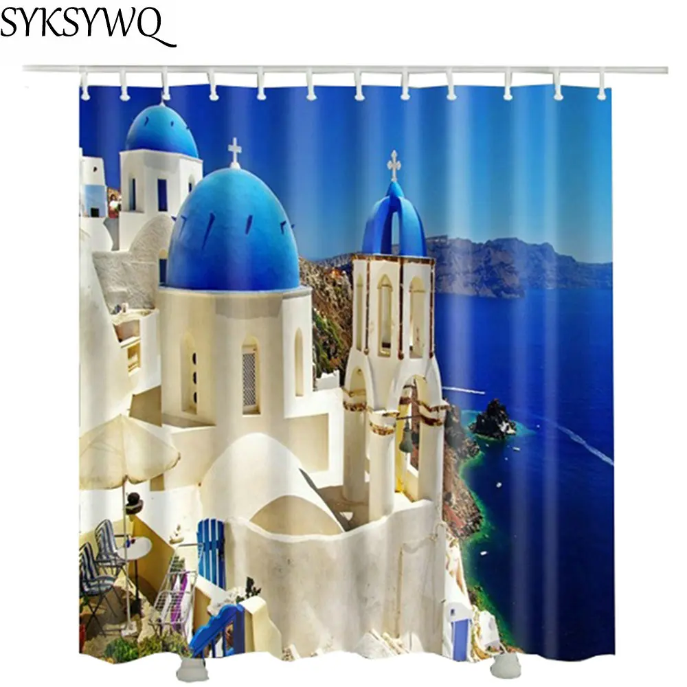 Водонепроницаемая шторка для душа из полиэстера с 3d эффектом|waterproof shower curtain|shower