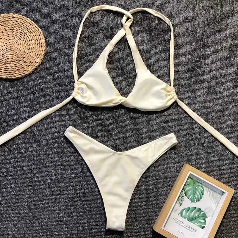 Сексуальный бондаж бикини 2019 новый микро бразильский купальник женский пуш-ап