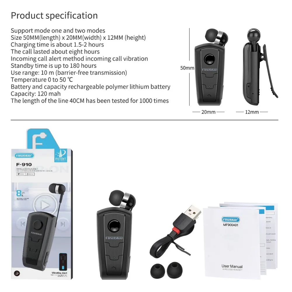Горячая Израиль Fineblue F910 беспроводной драйвер auriculares Bluetooth наушники вибрации износа клип стерео спортивная Гарнитура для вождения