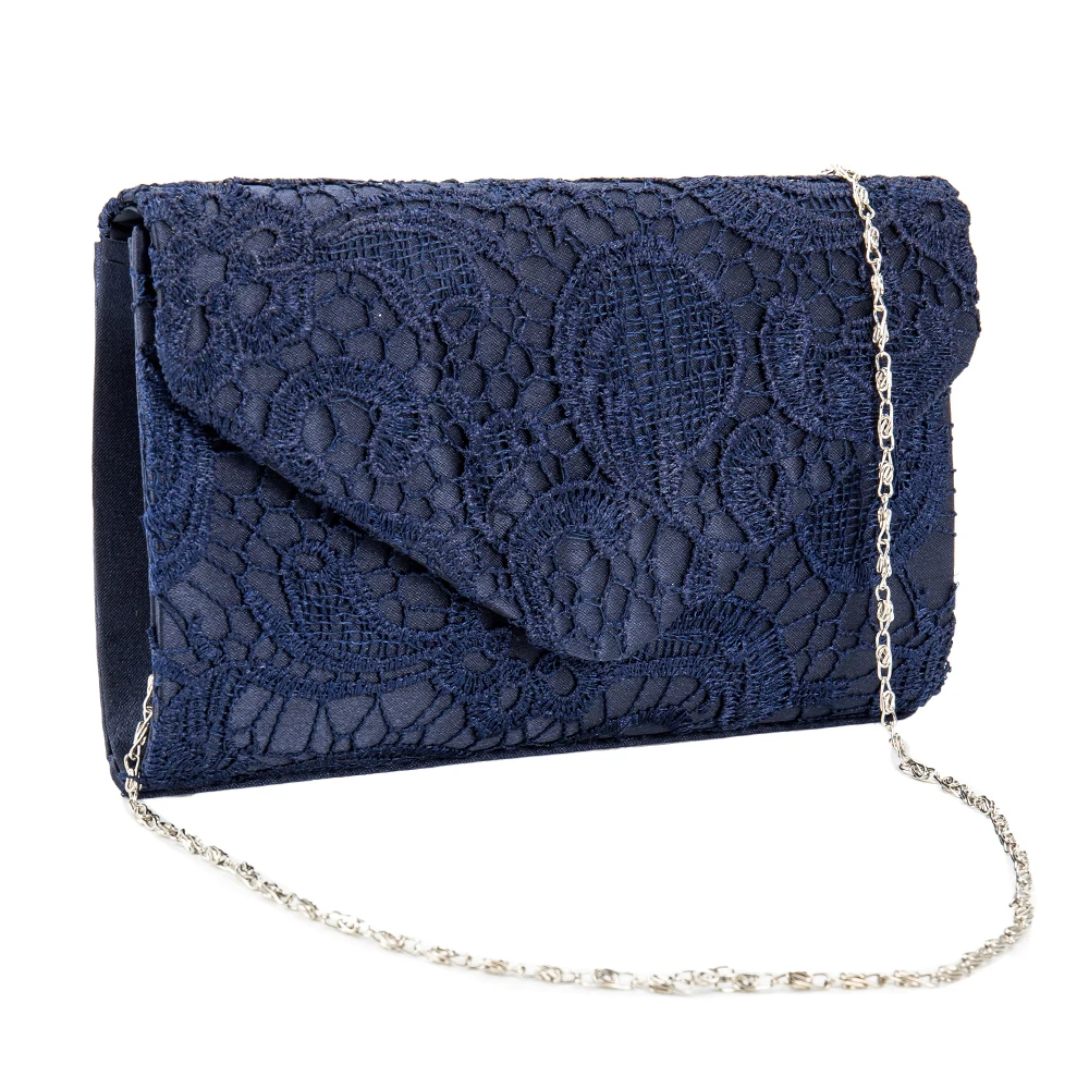Для женщин сумки роскошные кружево клатч конверт ladys bolsos sac через плечо bolsas bolso сумка с крестом для mujer основной средства ухода за кожей - Цвет: Синий