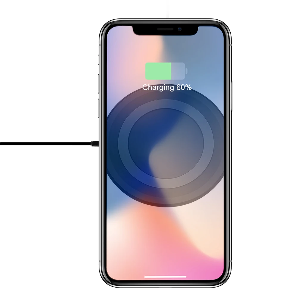 Беспроводное зарядное устройство Qi для iPhone X 8 Plus XR XS Max 10 Вт Samsung Glaxy S10 S9 S8 S7