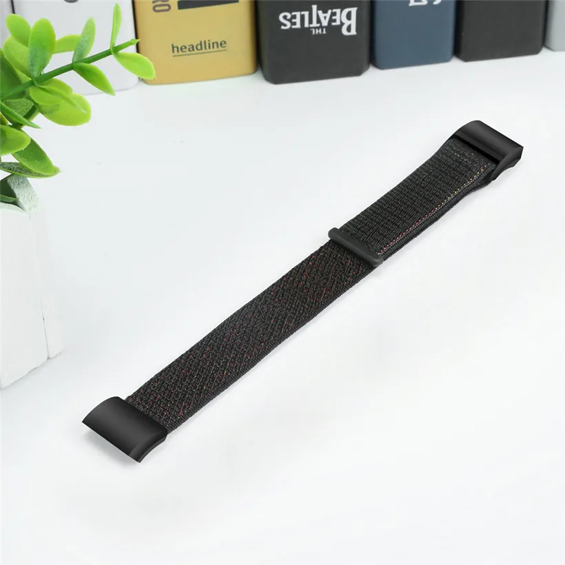 BK Дизайн легкий Маленький Нейлоновый ремешок для часов Fitbit Charge 2 сменный ремешок для смарт-часов аксессуары 81024 - Цвет: BK