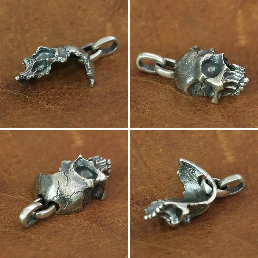 Подвеска в виде черепа с поврежденным половинным лицом|Подвески| |