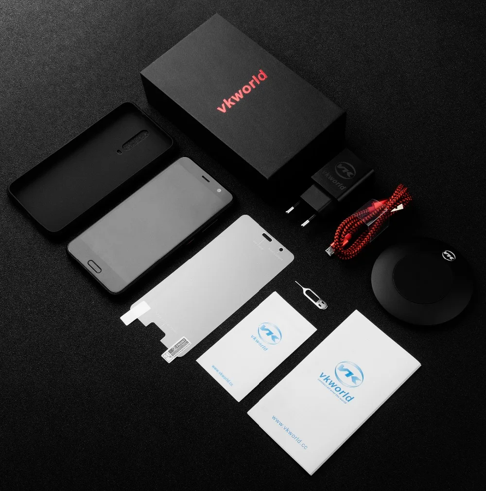 VKworld K1 4 Гб+ 64 Гб мобильный телефон Face ID отпечатков пальцев 5,2 дюймов Android 8,1 MTK6750T Octa Core Беспроводной зарядка с двумя sim-картами