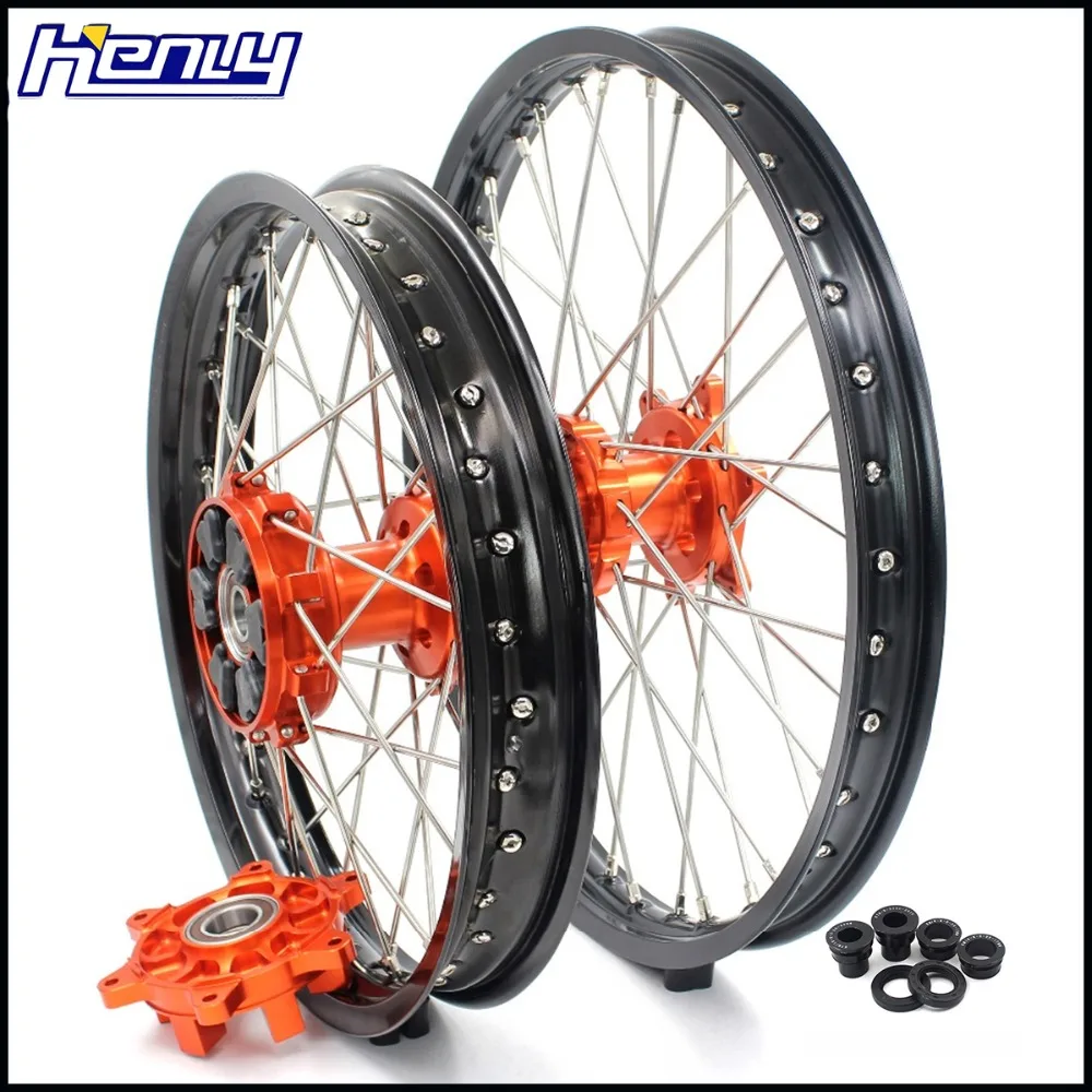 21/18 колесо для эндуро мотоциклетный обод куш привода Набор для KTM SX EXC EXCF 125 150 200 250 300 350 450 500 505 525 2003- диски ступицы колеса