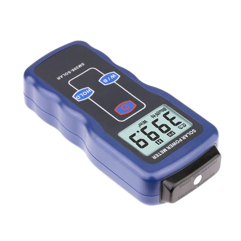 SM206 High Precision Solar Power Meter Light Data Hold And Peak For Radiation Tester Glass Intensity |