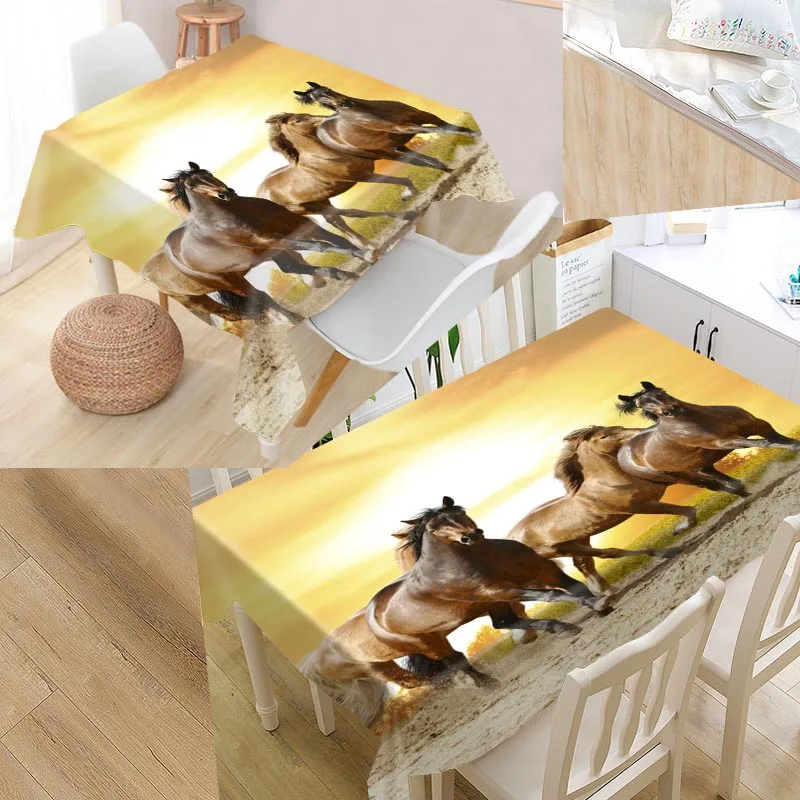 На заказ лошадь крышка стола прямоугольная защиты дома украшения элегантные