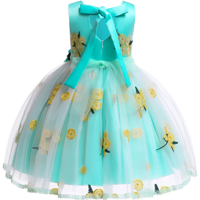 Girls Tulle Flower Princess Tutu Dress Baby Bridesmaid Girl Wedding Ball Gown Kids Prom Party Dresses vestidos | Детская одежда и