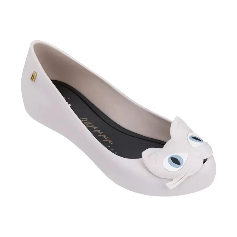 Мини Мелисса 3 цвета женские босоножки Melissa женские туфли из прозрачного пластика водонепроницаемые сандалии родитель-ребенок сандалии пляжные сандалии; большие размеры 35-39 - Цвет: Белый