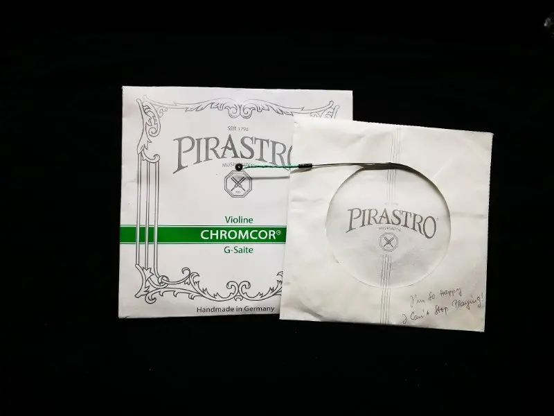 Полный набор pyrastro Chromcor 4/4 Струны для скрипки(319020) стальной сердечник среднего калибра с черным шариком скрипки сделано в германии