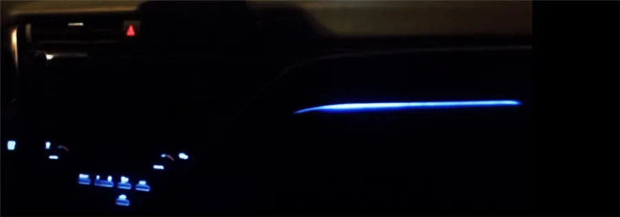 Автомобильный декоративный светодиодный светильник для дверей Copilot с центральным управлением, атмосферная лампа для Toyota Camry, автомобильные аксессуары