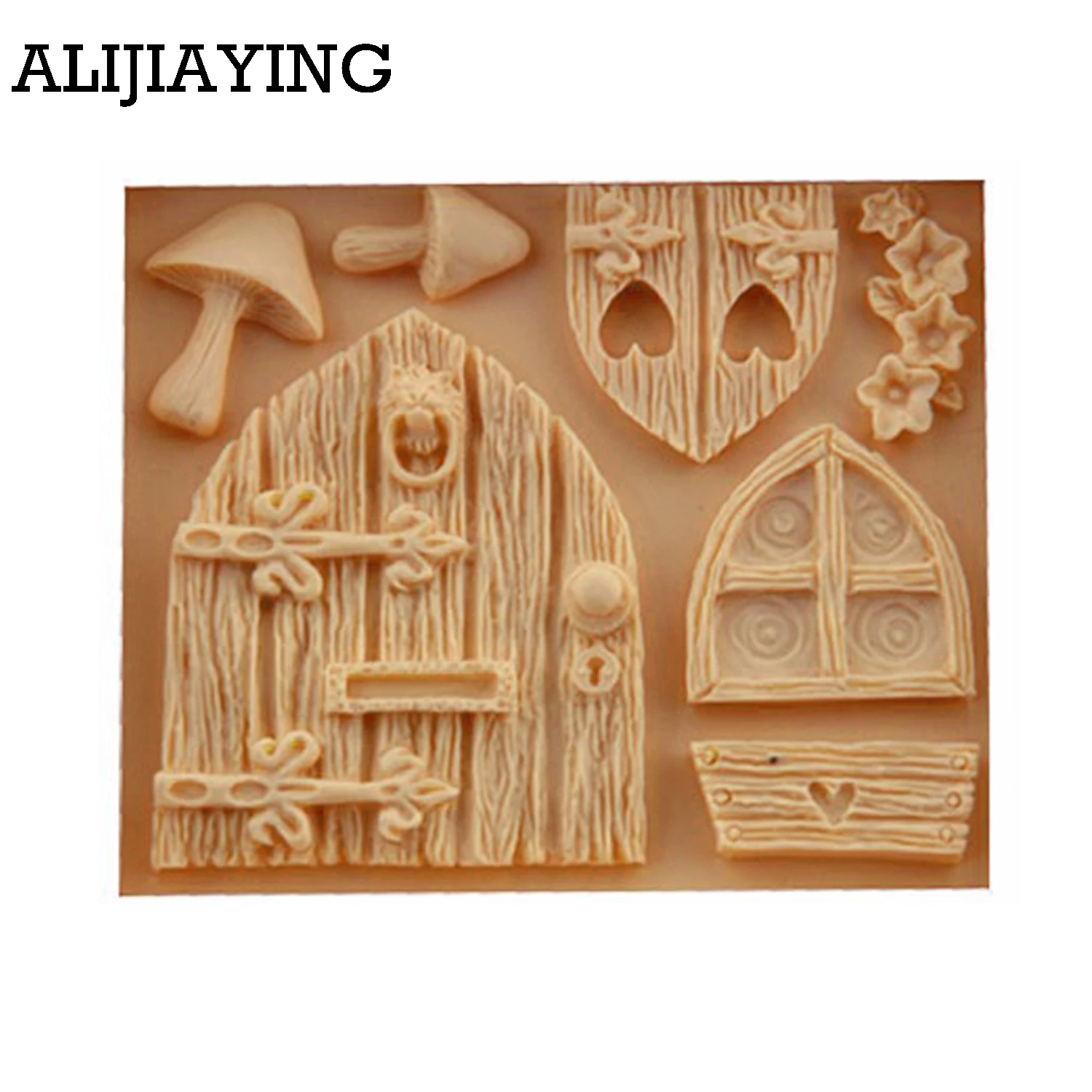 Силиконовая форма для выпечки Sugarcraft M0513 сказочный домик гриб окно дверь