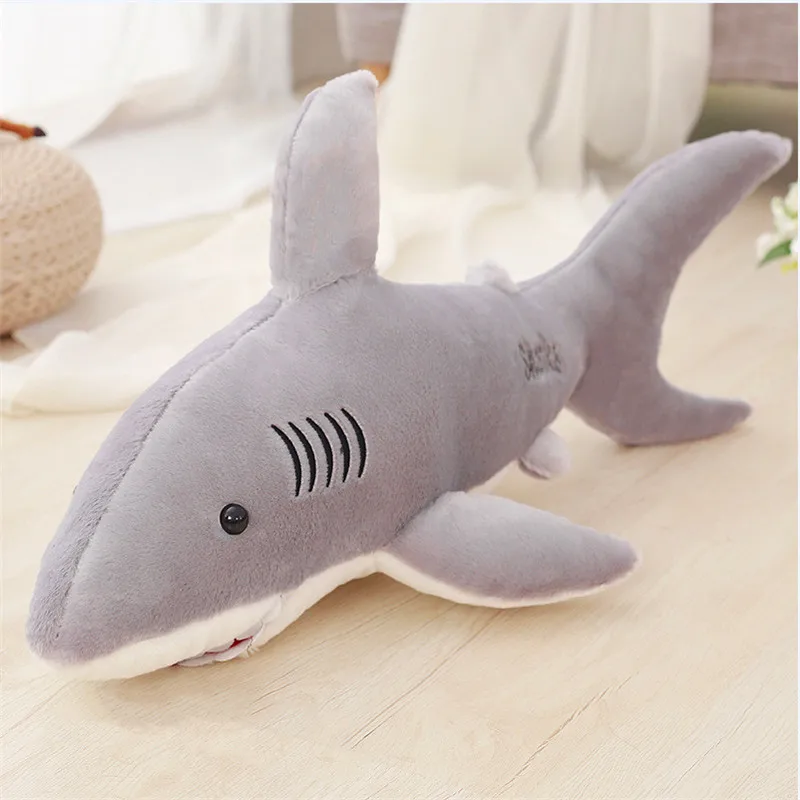 A 50/70/80cm Giant Shark Plush Shark Whale Stuffed Fish Ocean Animals Kawaii Doll Toys For Children Kids Cartoon Toy Baby's Gift - Цвет: A