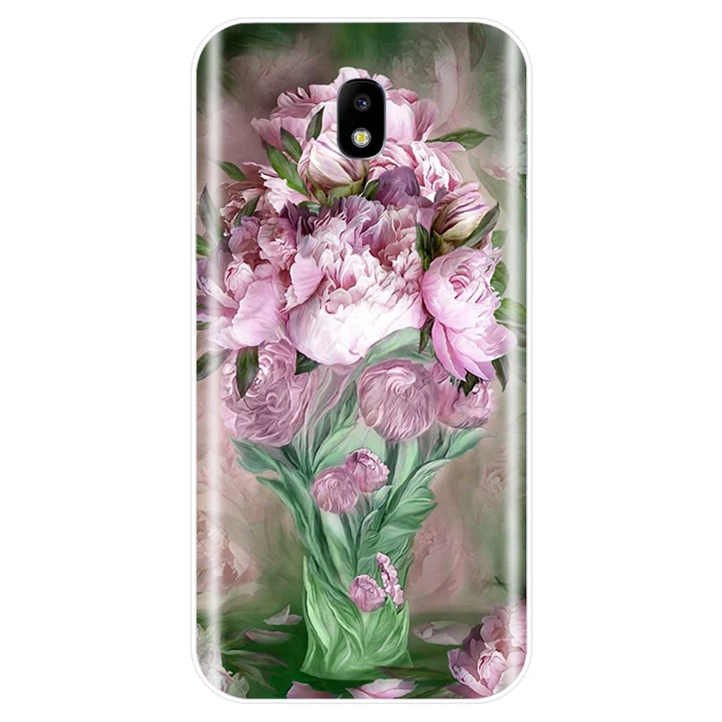 Пион Sunflowe Роза Маргаритка Слива растения цветок чехол для телефона Samsung Galaxy J3 J4 J6