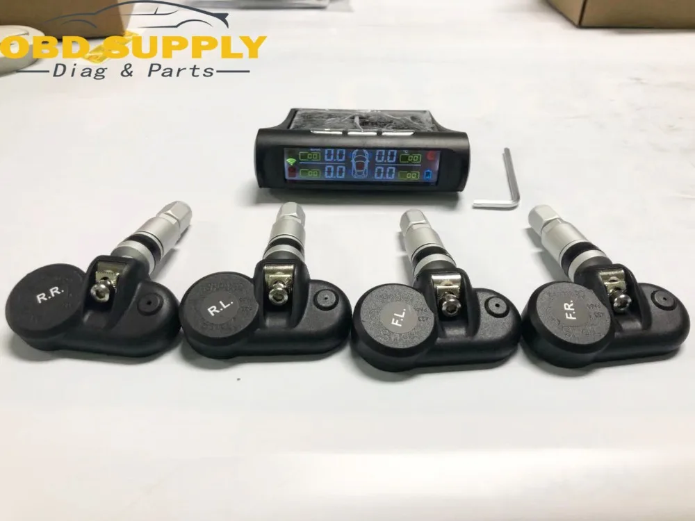 Original Solar Car TPMS Tire Pressure Monitoring System Digital LCD Display Auto Security Alarm Systems with Sensor Promotion | Автомобили