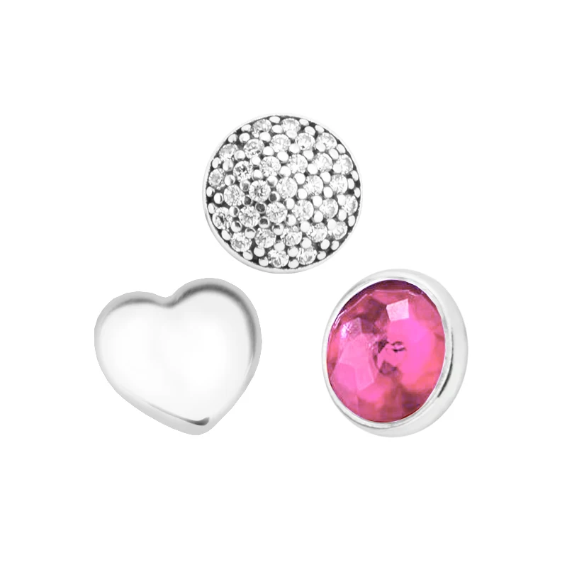 

Fits Floating Locket Pendant Necklace July Petites Pack In 3 Parts Beads 100% 925 Sterling-Silver-Jewelry Free Shipping